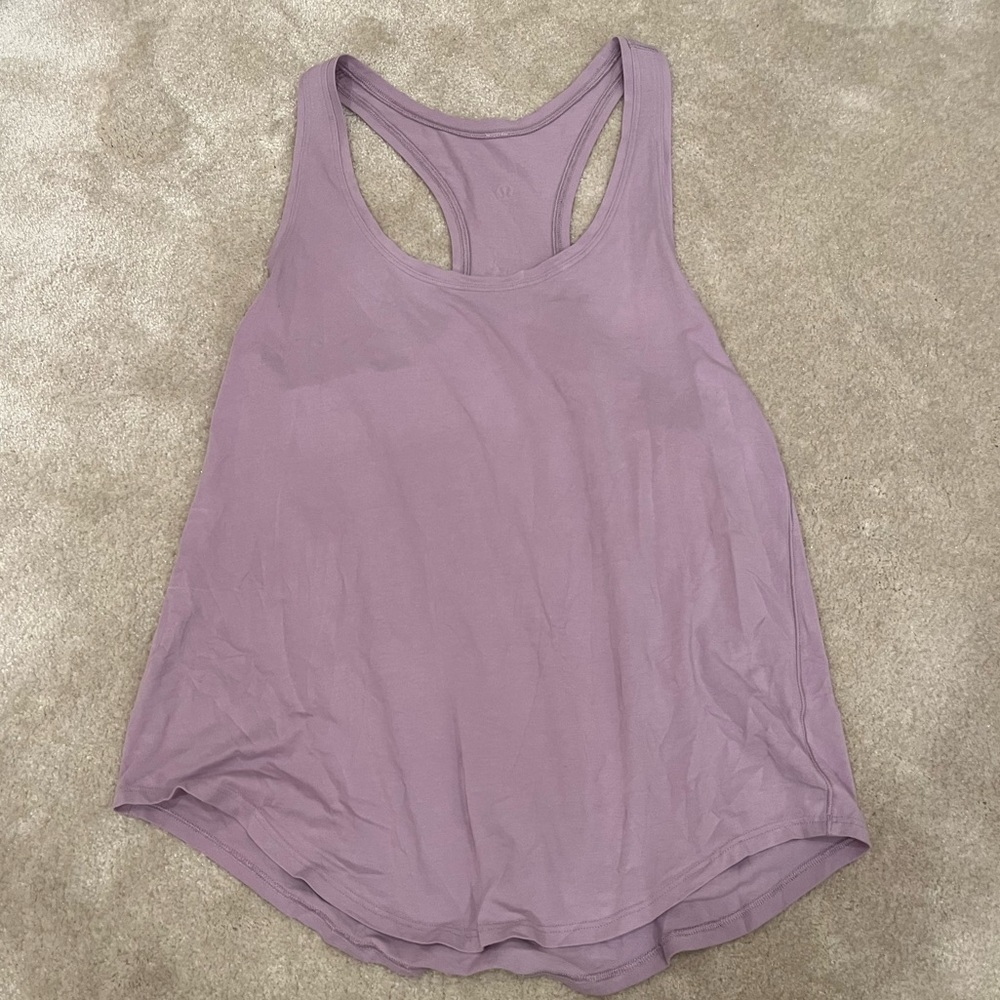 Purple Lululemon razorback tank